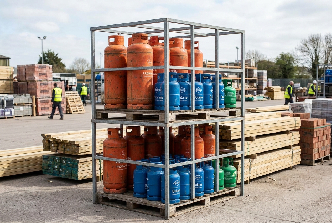 Propane, butane and patio gas cylinders in stock at Charles Lomax & Son