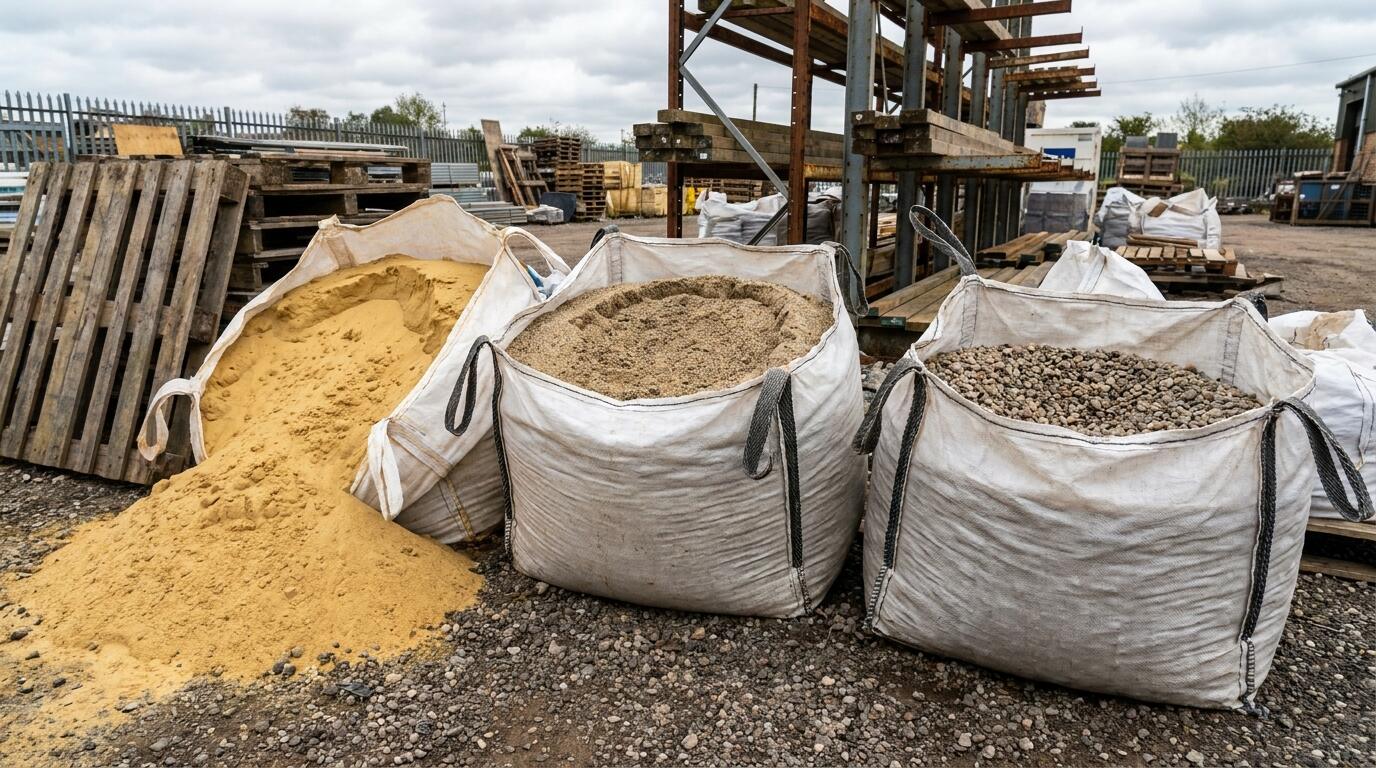 Bulk bags of building sand and gravel
