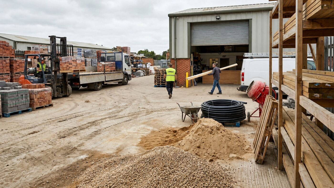 Charles Lomax & Son trade counter and yard